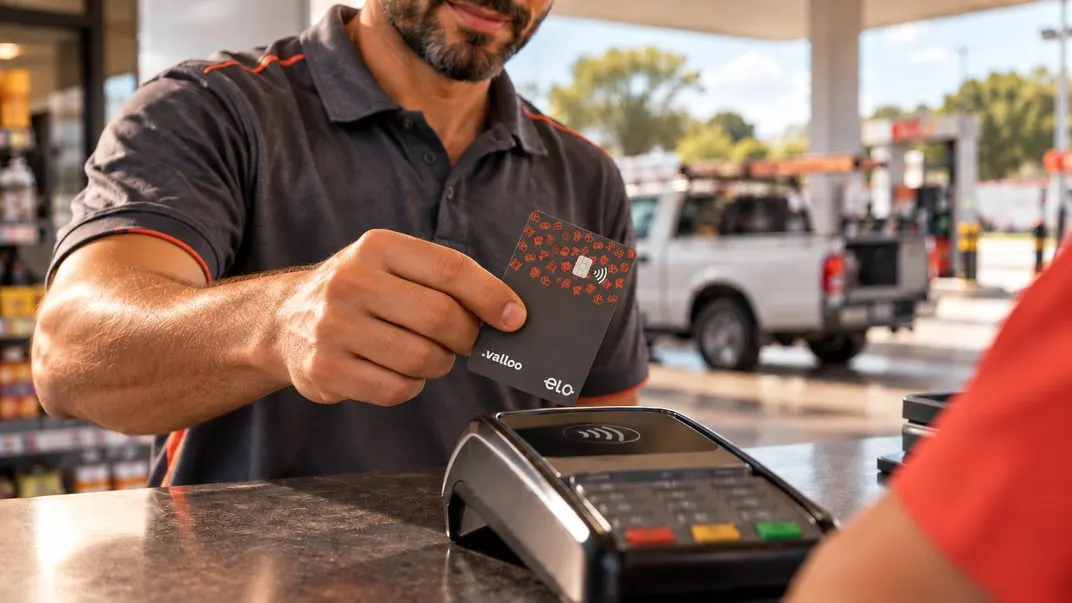 Pagamento com o cartão Valloo na maquininha
